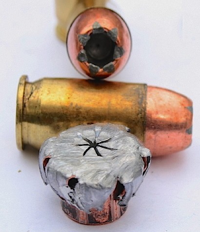 .45 JHP expanded bullet