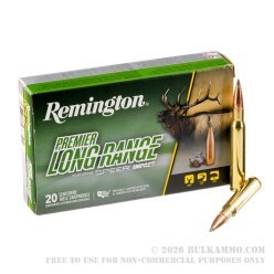 20 Rounds of 30-06 Springfield Ammo by Remington Premier Long Range - 172gr Speer Impact