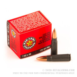 1080 Rounds of 7.62x39mm Ammo by Red Army Standard - 123gr FMJ