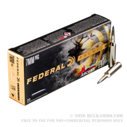 20 Rounds of 7mm PRC Ammo by Federal - 170gr Terminal Ascent