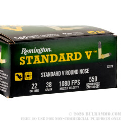 6600 Rounds of .22 LR Ammo by Remington Standard V - 38gr LRN