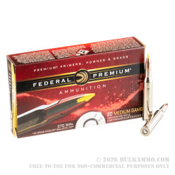 20 Rounds of .270 Win Ammo by Federal - 130gr Nosler Ballistic Tip