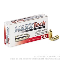 500 Rounds of .380 ACP Ammo by MAXXTech - 95gr FMJ