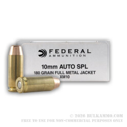 1000 Rounds of 10mm Ammo by Federal - 180gr FMJ