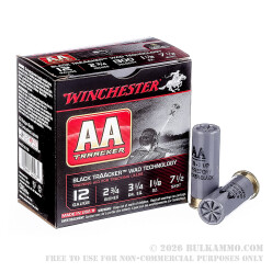 25 Rounds of 12ga Ammo by Winchester AA TrAAcker - 2-3/4" 1 1/8 ounce #7-1/2 shot