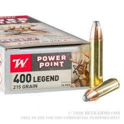 20 Rounds of .400 Legend Ammo by Winchester Power-Point - 215gr SP