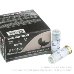 250 Rounds of 12ga Ammo by Fiocchi - 1 ounce #7 1/2 shot