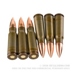 1000 Rounds of 7.62x39 Ammo by Kaiser - 123gr FMJ