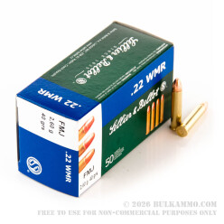 50 Rounds of .22 WMR Ammo by Sellier & Bellot - 40gr FMJ