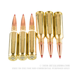200 Rounds of 6.5 Creedmoor Ammo by Hornady V-Match - 100gr ELD-VT