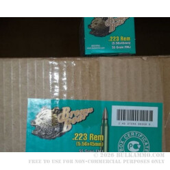 20 Rounds of .223 Ammo by Brown Bear - 55gr FMJ