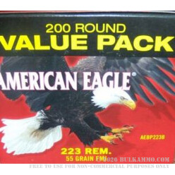400 Rounds of .223 Ammo by Federal American Eagle - 55gr FMJ