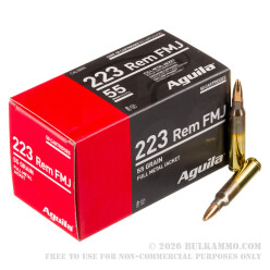 1000 Rounds of .223 Ammo by Aguila - 55gr FMJ