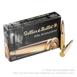 20 Rounds of 7x57mm Rimmed Ammo by Sellier & Bellot - 173gr SP