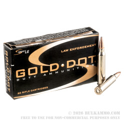 500 Rounds of .223 Ammo by Speer Gold Dot - 62gr SP