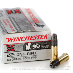 50 Rounds of .22 LR Ammo by Winchester Super-X - 40gr LHP