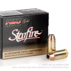 20 Rounds of .40 S&W Ammo by PMC - 180gr JHP