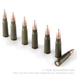 500  Rounds of 7.62x39mm Ammo by Brown Bear - 123gr HP