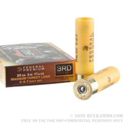5 Rounds of 20ga Ammo by Federal 3rd Degree - 3" 1 7/16 oz. #5/6/7 Shot