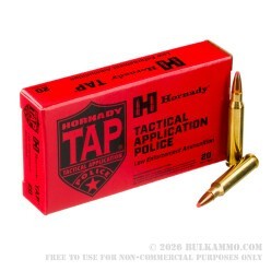 200 Rounds of 5.56x45 Ammo by Hornady TAP Patrol - 53gr CX
