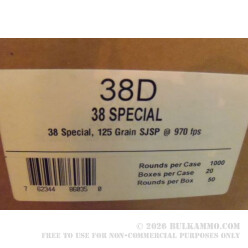 38 Special 125 gr SJSP Fiocchi Ammunition