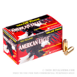 100 Rounds of .40 S&W Ammo by Federal - 180gr FMJ