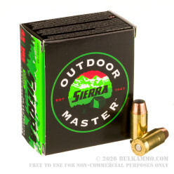 20 Rounds of .45 ACP Ammo by Sierra Outdoor Master - 185gr JHP
