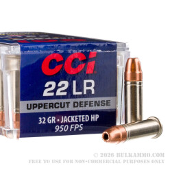 5000 Rounds of .22 LR Ammo by CCI Uppercut - 32gr JHP