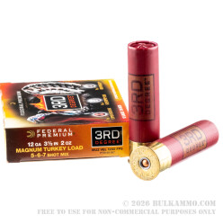 5 Rounds of 12ga Ammo by Federal 3rd Degree - 2 ounce #5 shot