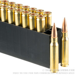 20 Rounds of .308 Win Ammo by Hornady - 155gr OTM Match