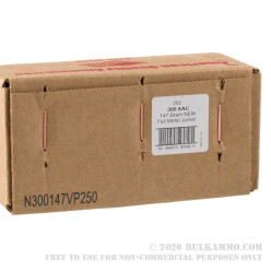 250 Rounds of .300 AAC Blackout Ammo by American Quality Ammunition - 147gr FMJ