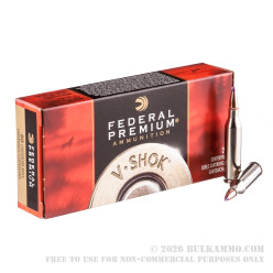 20 Rounds of .243 Win Ammo by Federal Vital-Shok - 55gr Nosler Ballistic Tip