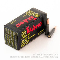 1000 Rounds of 7.62x39mm Ammo by Tula - 154gr SP