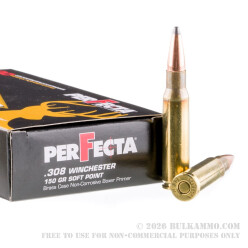 20 Rounds of .308 Win Ammo by Fiocchi PerFecta - 150gr SP