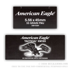 5.56x45 Federal XM193 Ammo In Stock