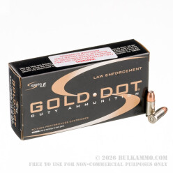 50rds - 9mm Speer LE Gold Dot 115gr. +P+ HP