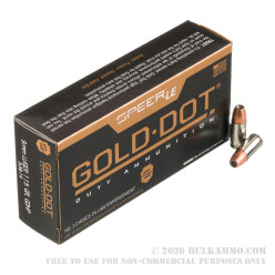 1000 Rounds of 9mm Ammo by Speer Gold Dot - 115gr JHP
