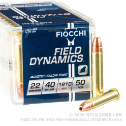 2000 Rounds of .22 WMR Ammo by Fiocchi - 40gr JHP