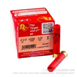 250 Rounds of .410 Ammo by Rio Top Target - 1/2 ounce #7 1/2 shot