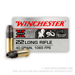 50 Rounds of .22 LR Ammo by Winchester Super-X - 40gr LHP