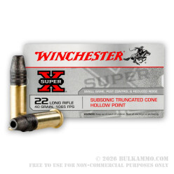 50 Rounds of .22 LR Ammo by Winchester Super-X - 40gr LHP