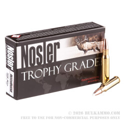 20 Rounds of .308 Win Ammo by Nosler Ammunition - 165gr Nosler Accubond