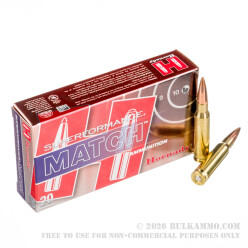 20 Rounds of .308 Win Superperformance Match Ammo by Hornady - 178gr HPBT
