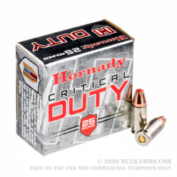 25 Rounds of 9mm Ammo by Hornady Critical Duty - 135gr JHP