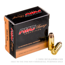 25 Rounds of 10mm Ammo by PMC - 170gr JHP