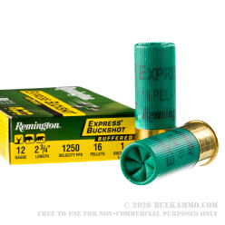 5 Rounds of 12ga Ammo by Remington Express -  #1 Buck