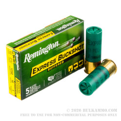 5 Rounds of 12ga Ammo by Remington Express -  #1 Buck
