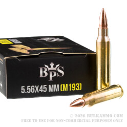 30 Rounds of 5.56x45 Ammo by BPS - 55gr FMJ