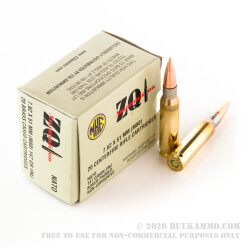 20 Rounds of .308 Win Ammo by ZQI - 147gr FMJ