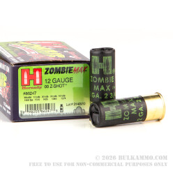 10 Rounds of 12ga Ammo by Hornady -  00 Buck Zombie